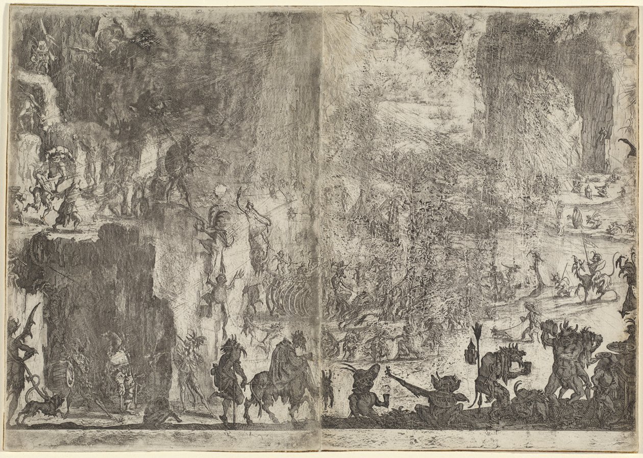 De Verleiding van Sint Antonius [eerste versie] door Jacques Callot