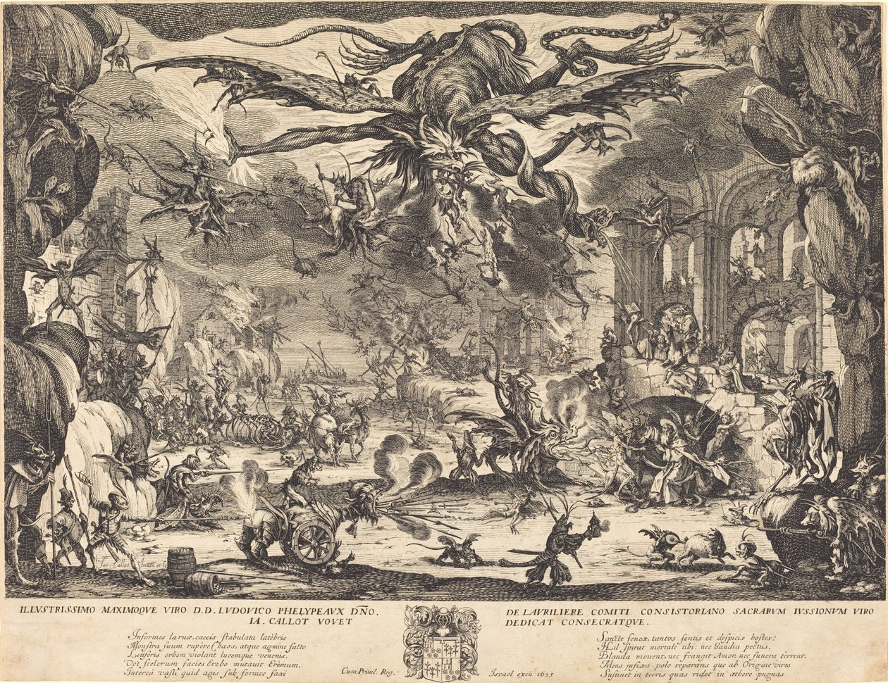 De Verleiding van Sint Antonius [tweede versie] door Jacques Callot