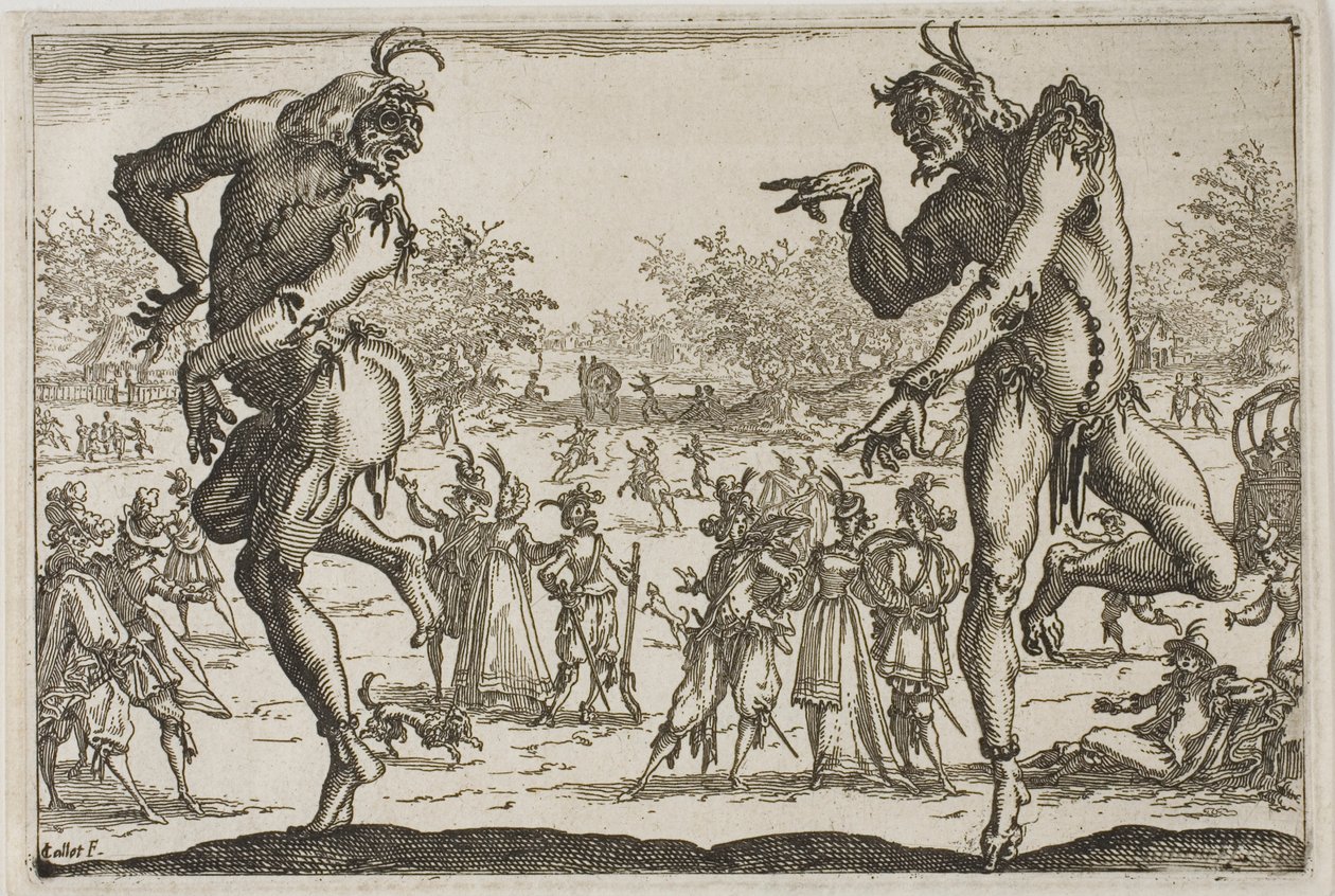 De Twee Pantaloons door Jacques Callot