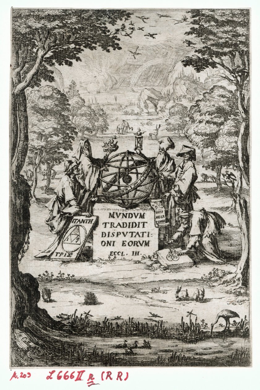 Titelpagina van Sacra Cosmologia ... (gravure) door Jacques Callot