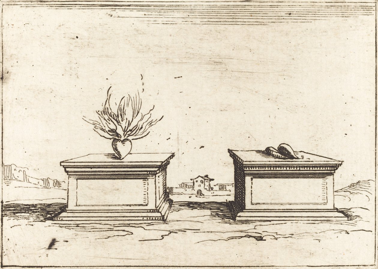 Twee Harten door Jacques Callot