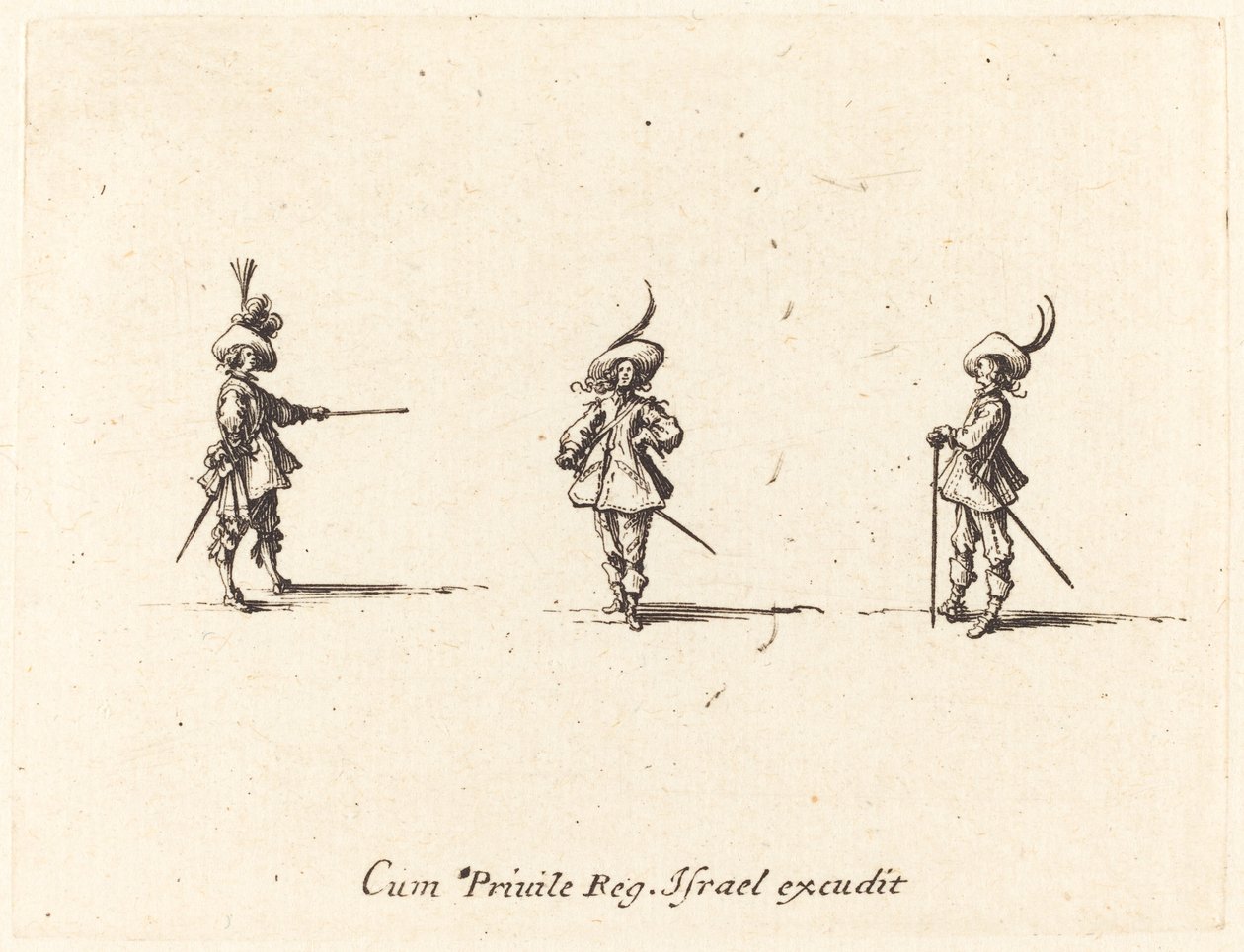 Ongewapende oefening door Jacques Callot
