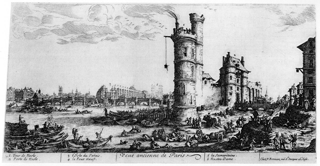 Vue Ancienne de Paris, ca. 1615-1635 1924 door Jacques Callot
