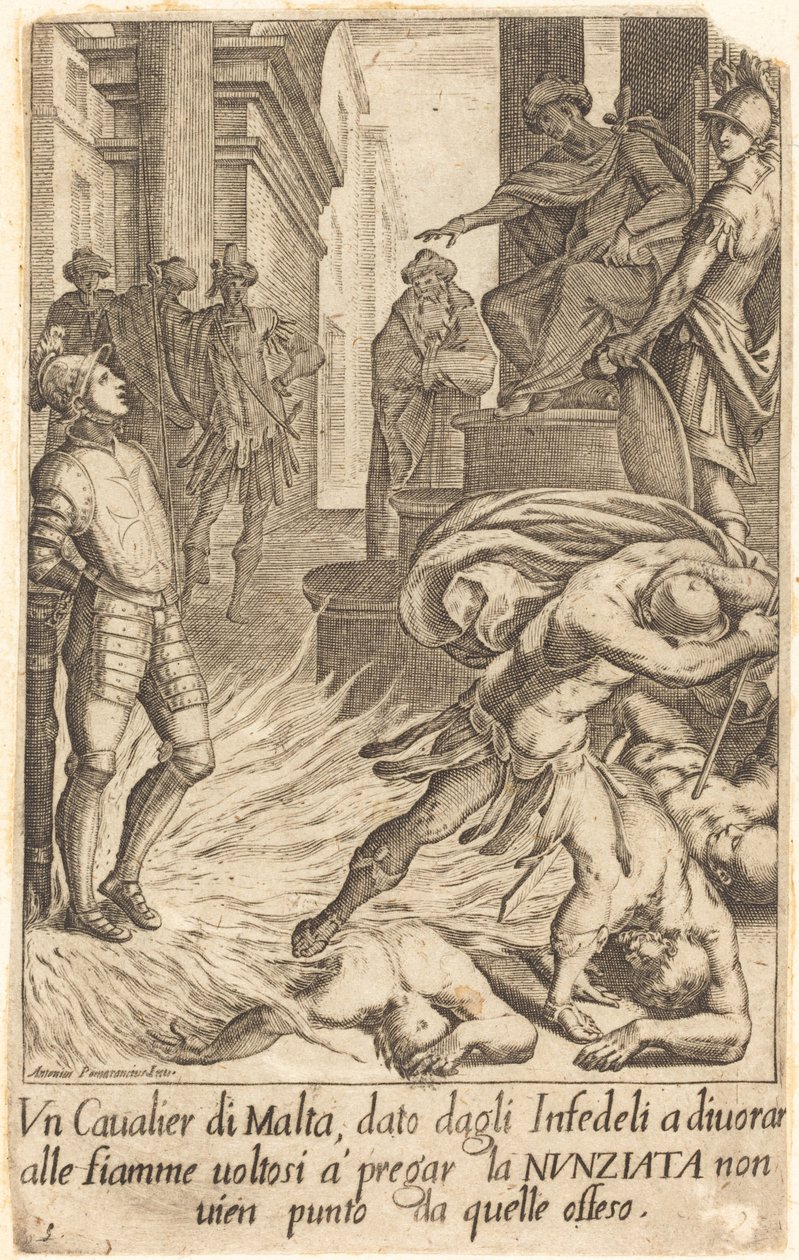Ridder van Malta door Jacques Callot after Antonio Circignani