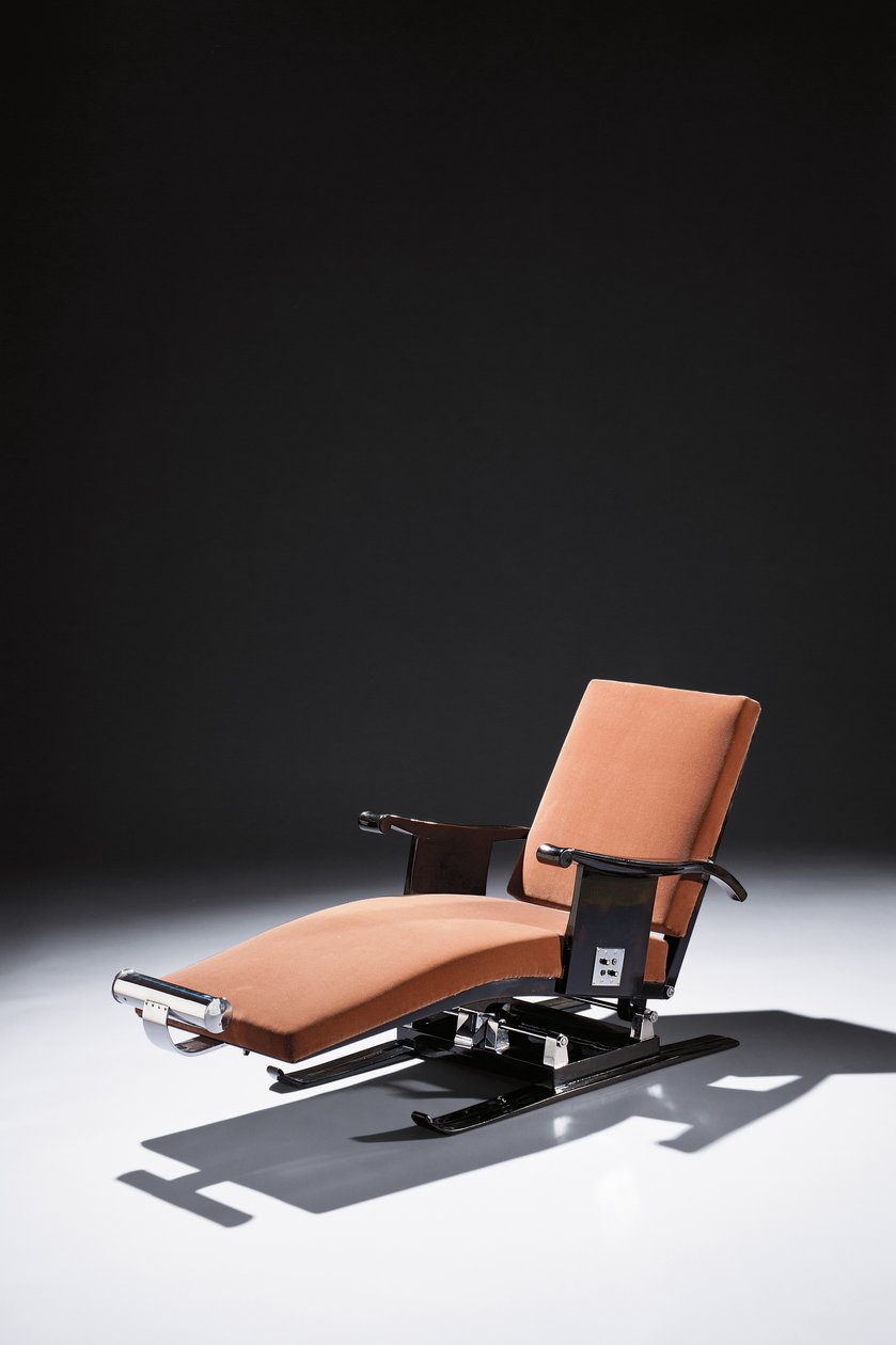 "Maharaja" verstelbare chaise longue, 1929 door Jacques Emile Ruhlmann