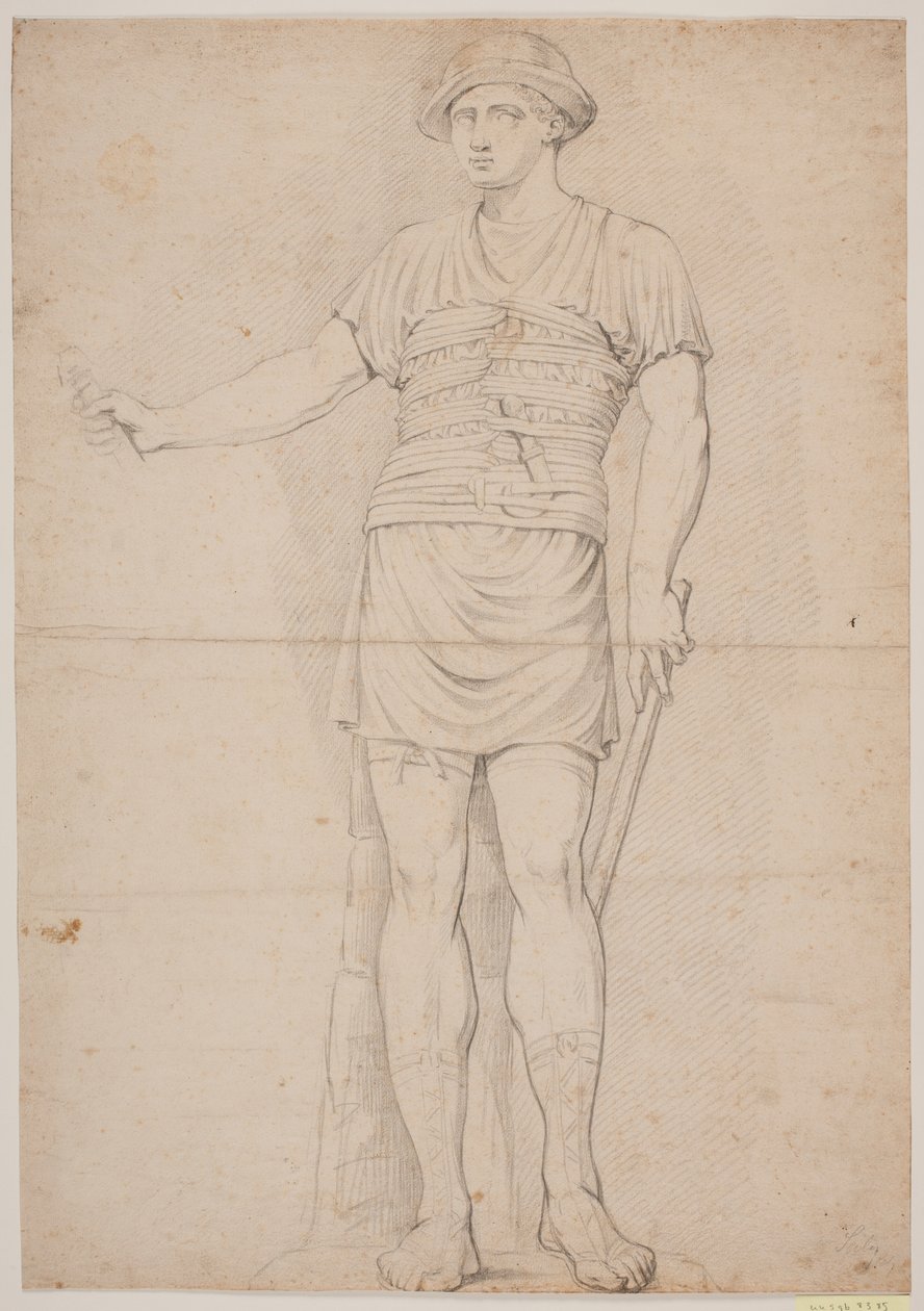 Staande krijger door Jacques Francois Joseph Saly