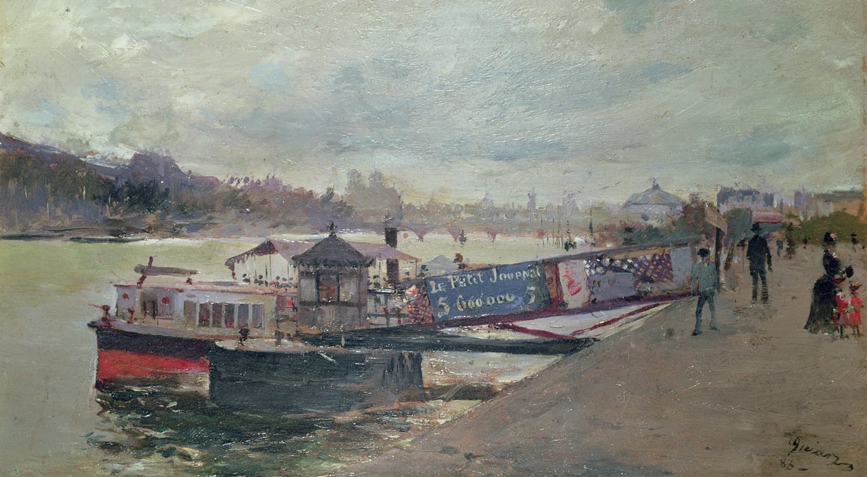 Havenscène, 19e eeuw door Jacques Guiaud