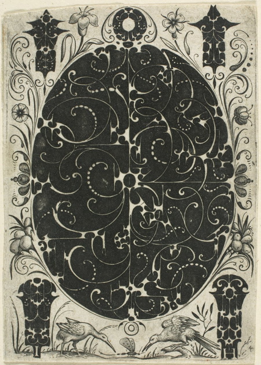 Ornamentplaat IV door Jacques Hurtu