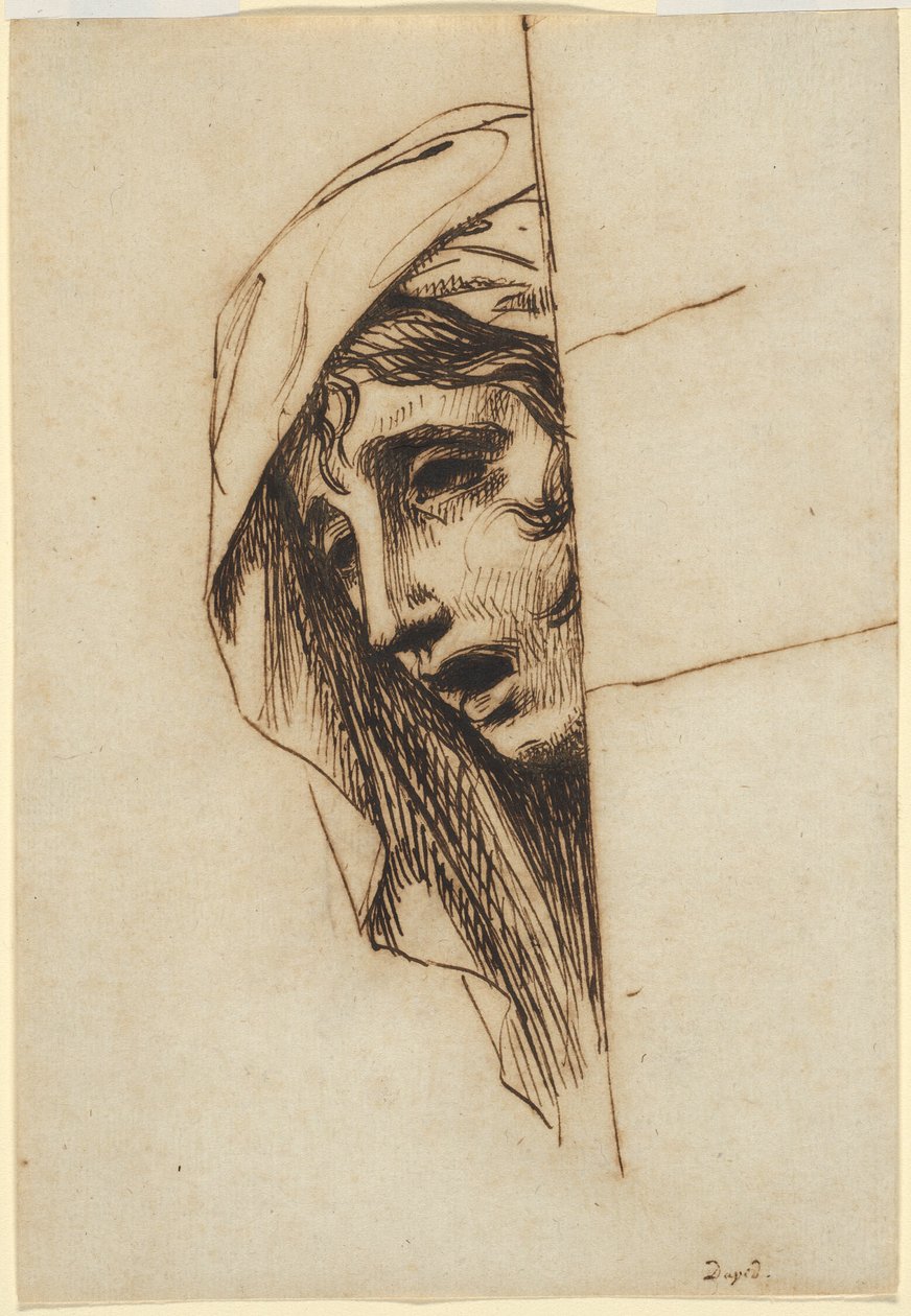 Hoofd van een vrouw door Jacques Louis David
