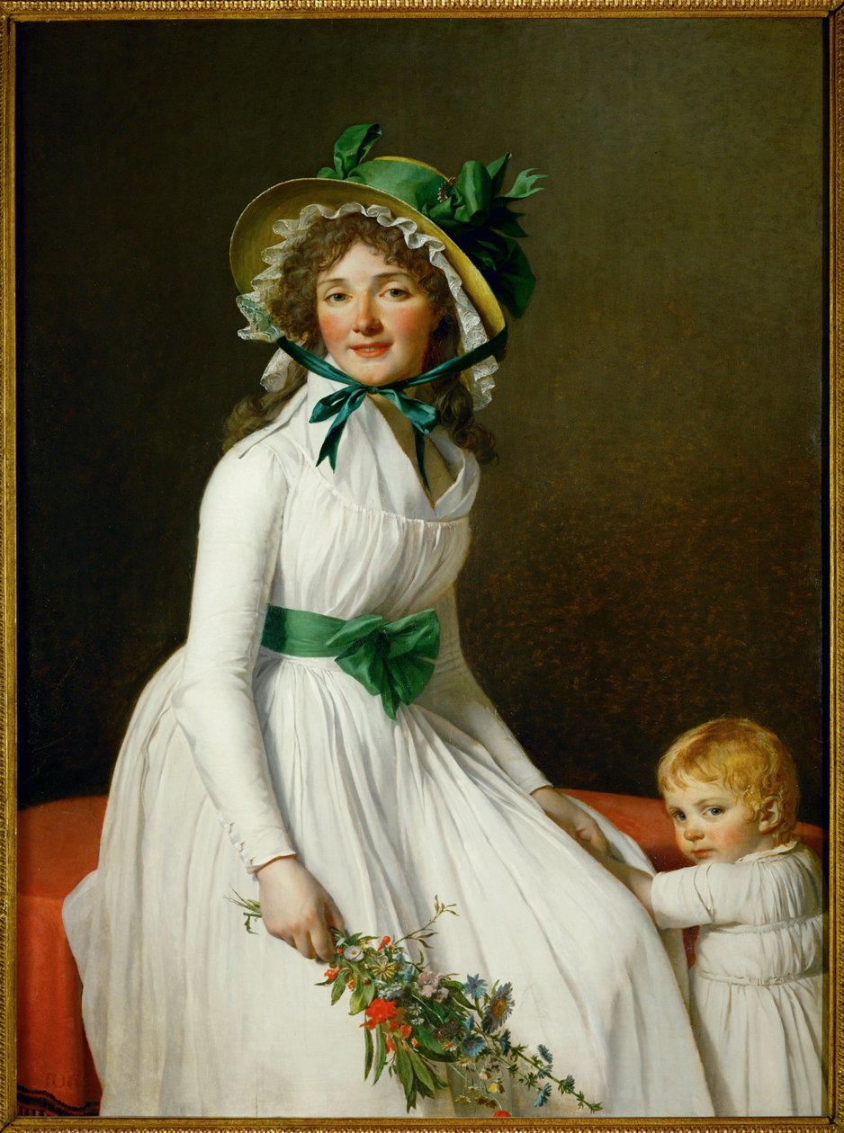 Mevrouw Seriziat en haar zoon ... door Jacques Louis David