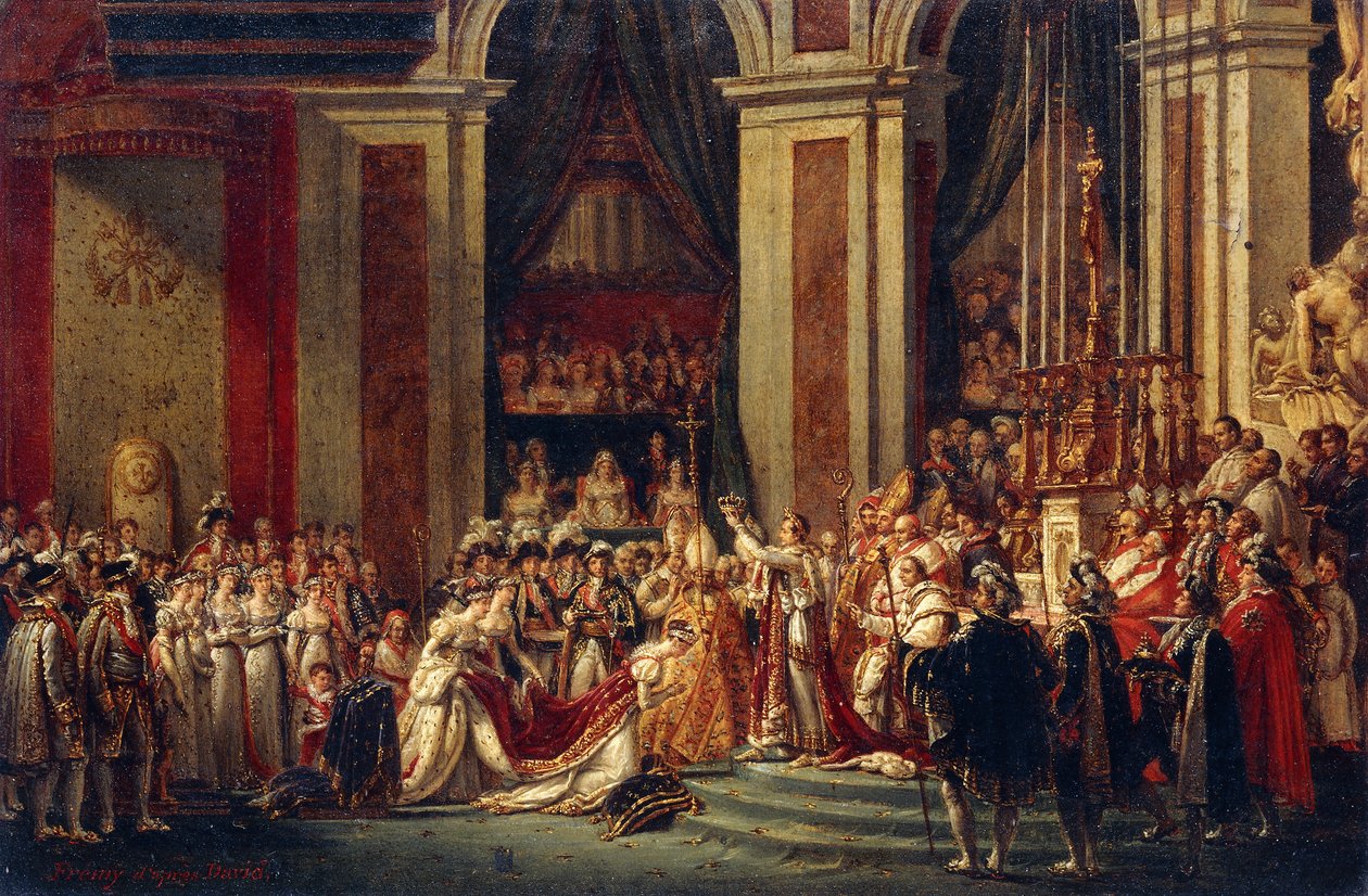 Napoleon kroont Josephine door Jacques Louis David