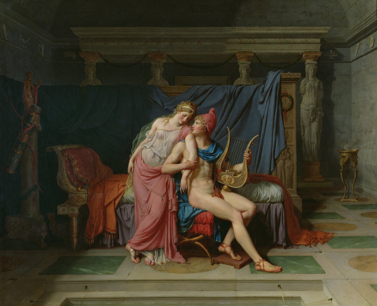 Parijs en Helena door Jacques Louis David