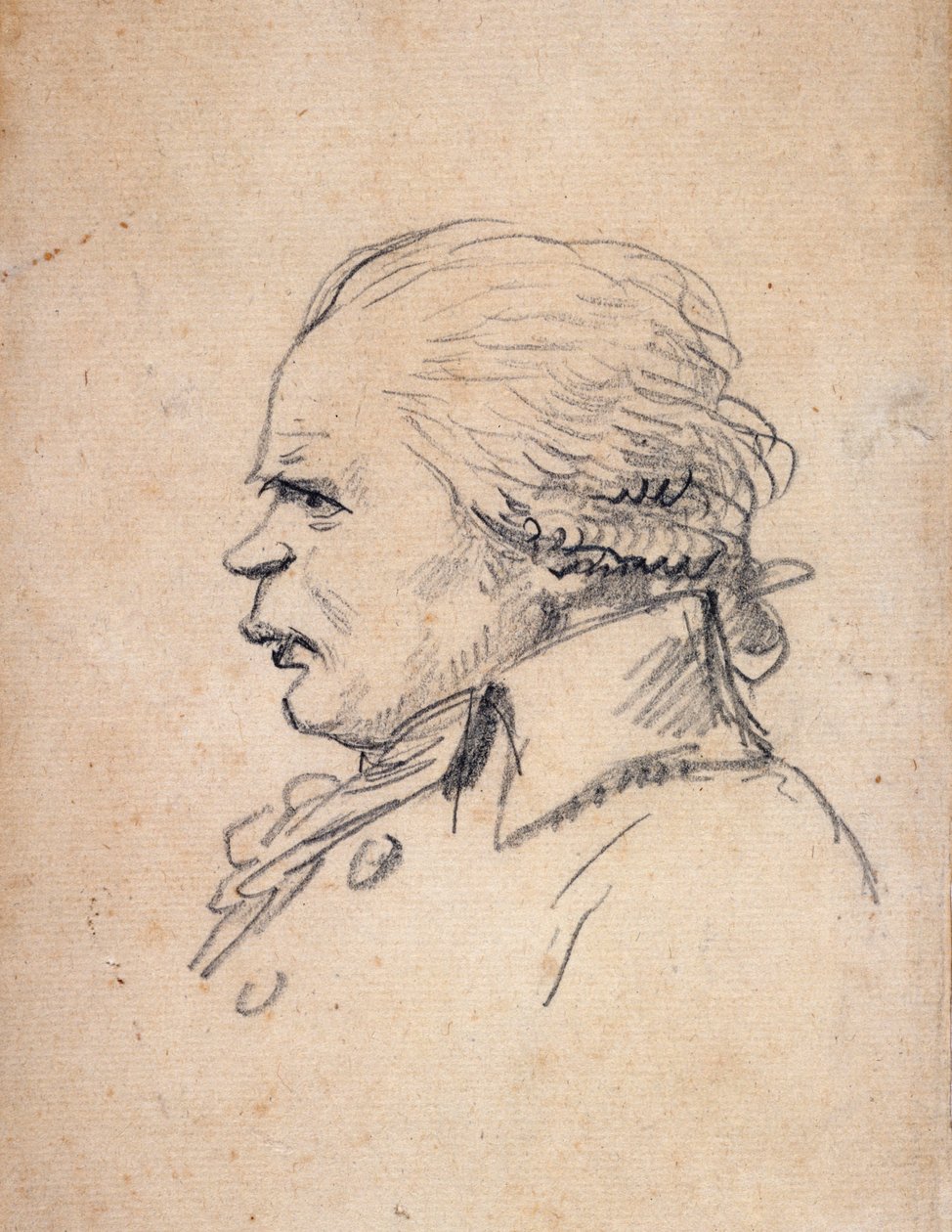 Portret van Danton (karikatuur) door Jacques Louis David