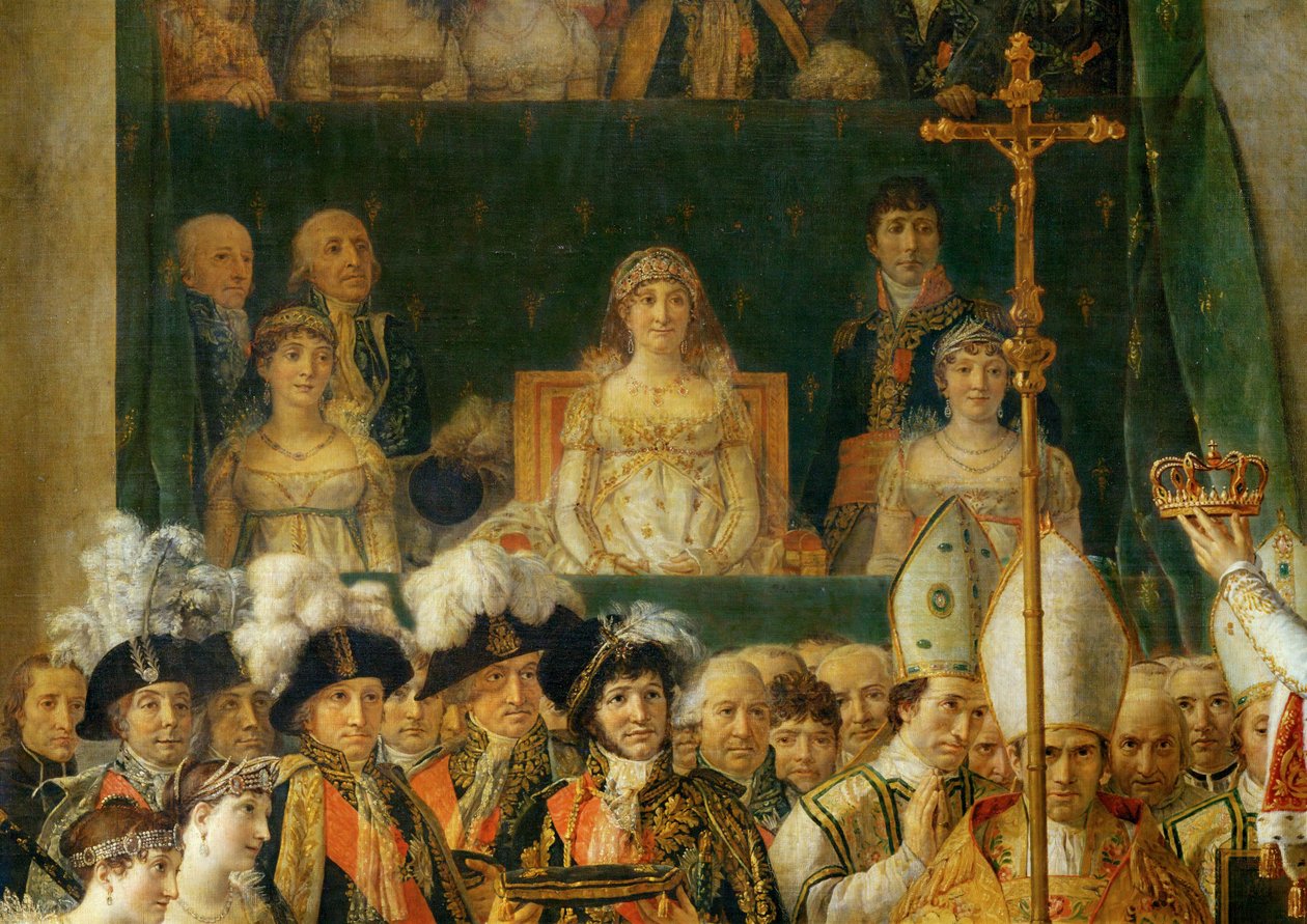 De kroning van Napoleon in de Notre-Dame ... door Jacques Louis David