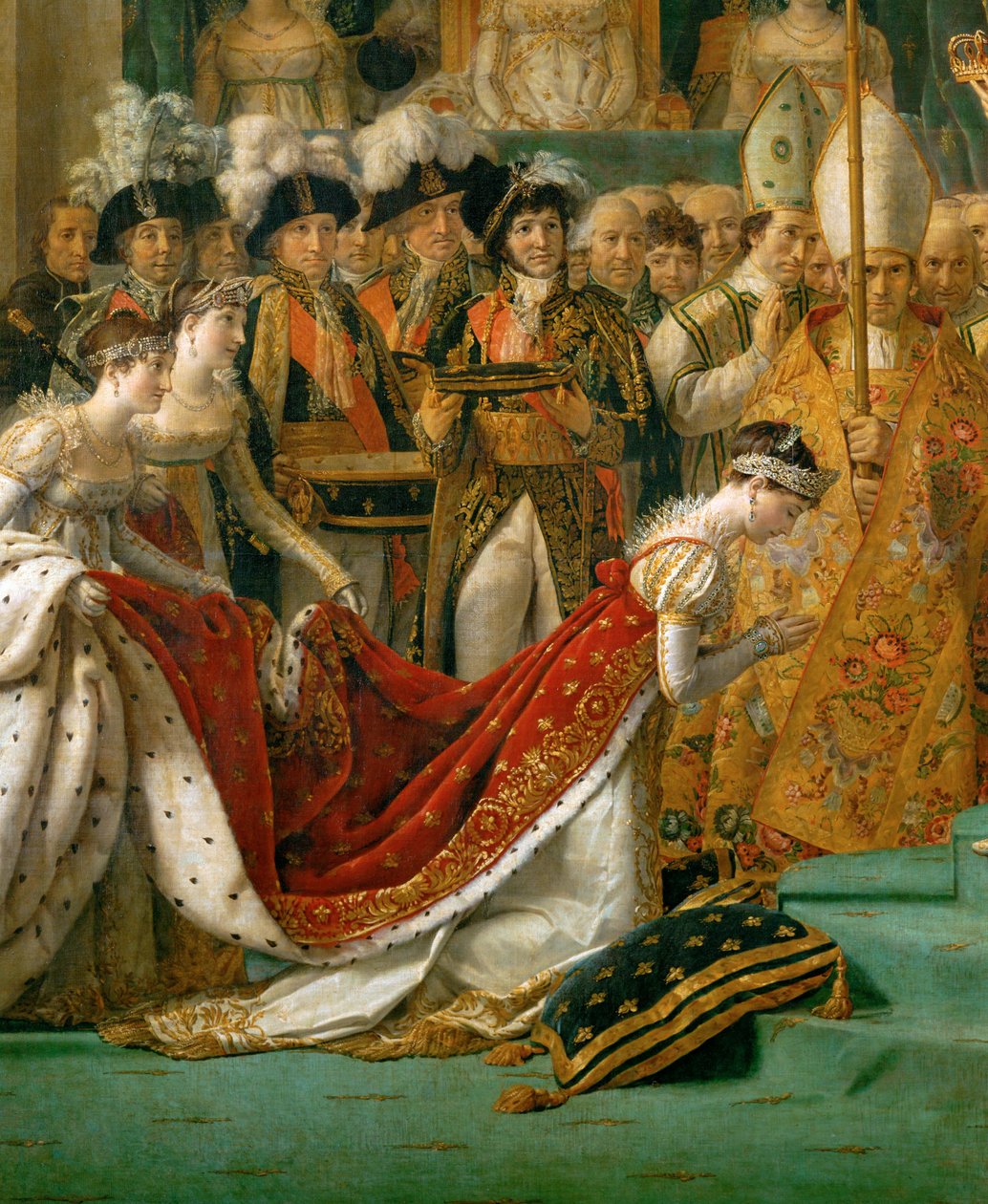 De kroning van Napoleon in de Notre-Dame ... door Jacques Louis David