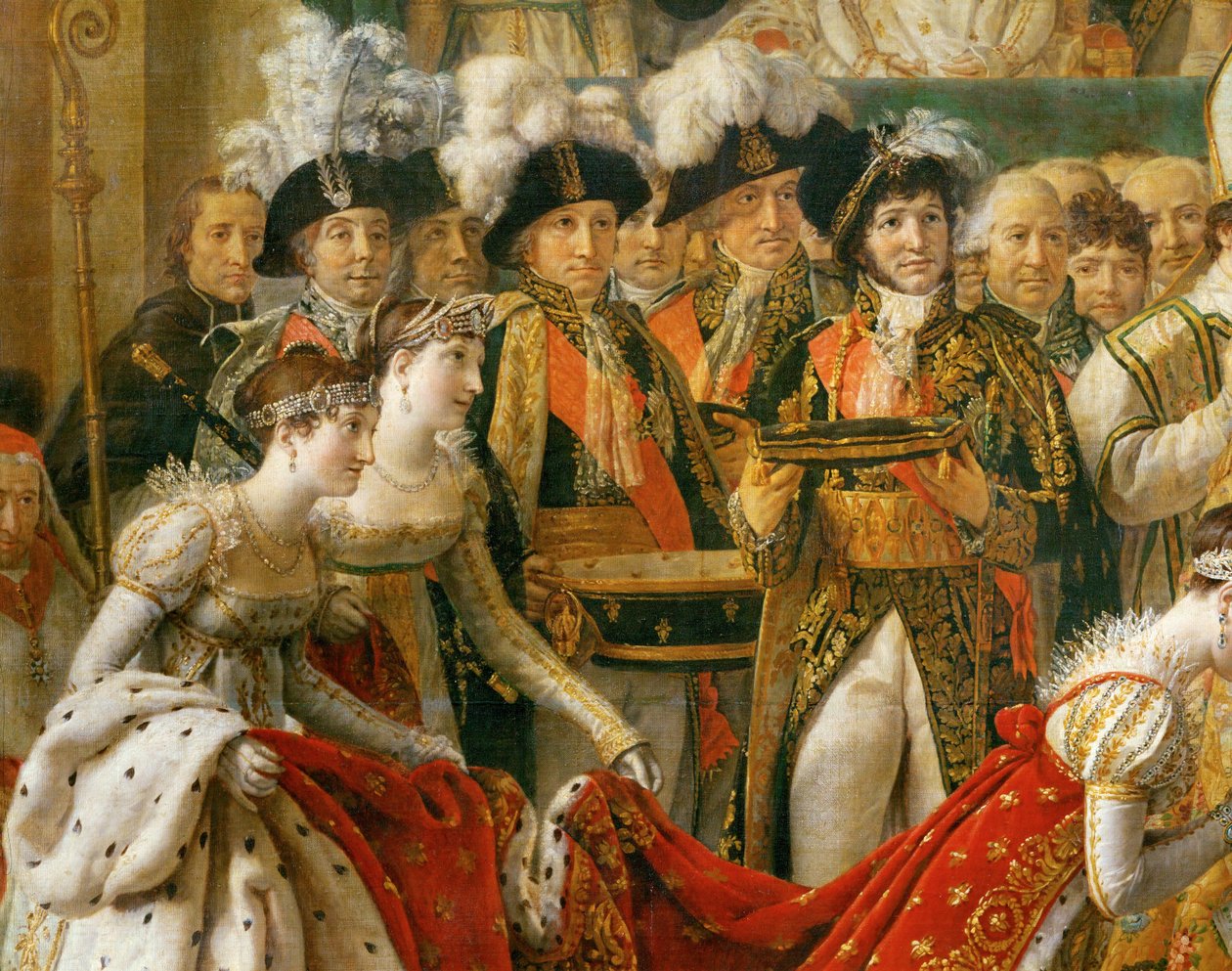 De kroning van Napoleon in de Notre-Dame ... door Jacques Louis David