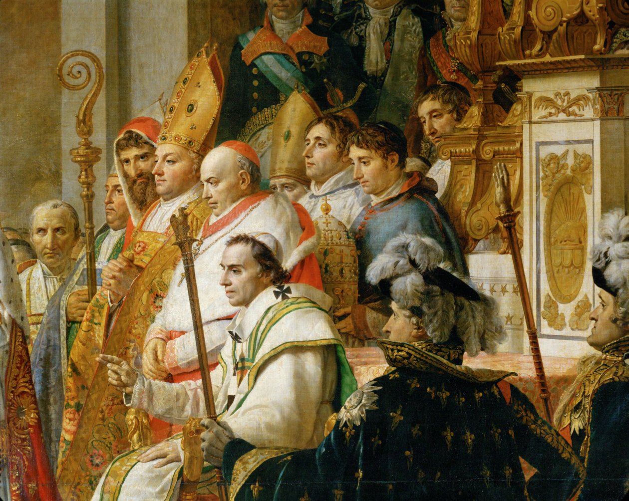 De kroning van Napoleon in de Notre-Dame ... door Jacques Louis David