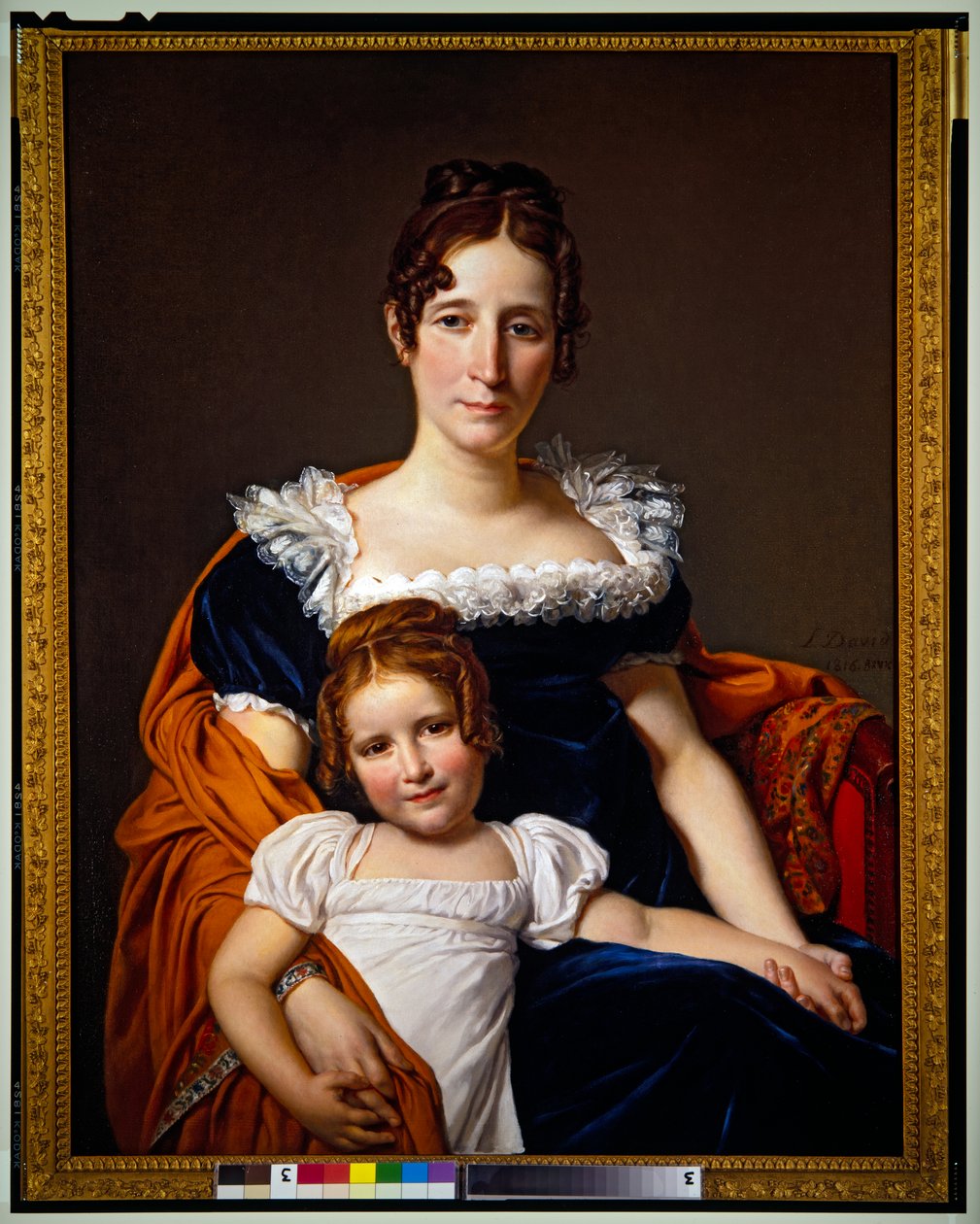 Vicomtesse Vilain XIIII en haar Dochter door Jacques Louis David