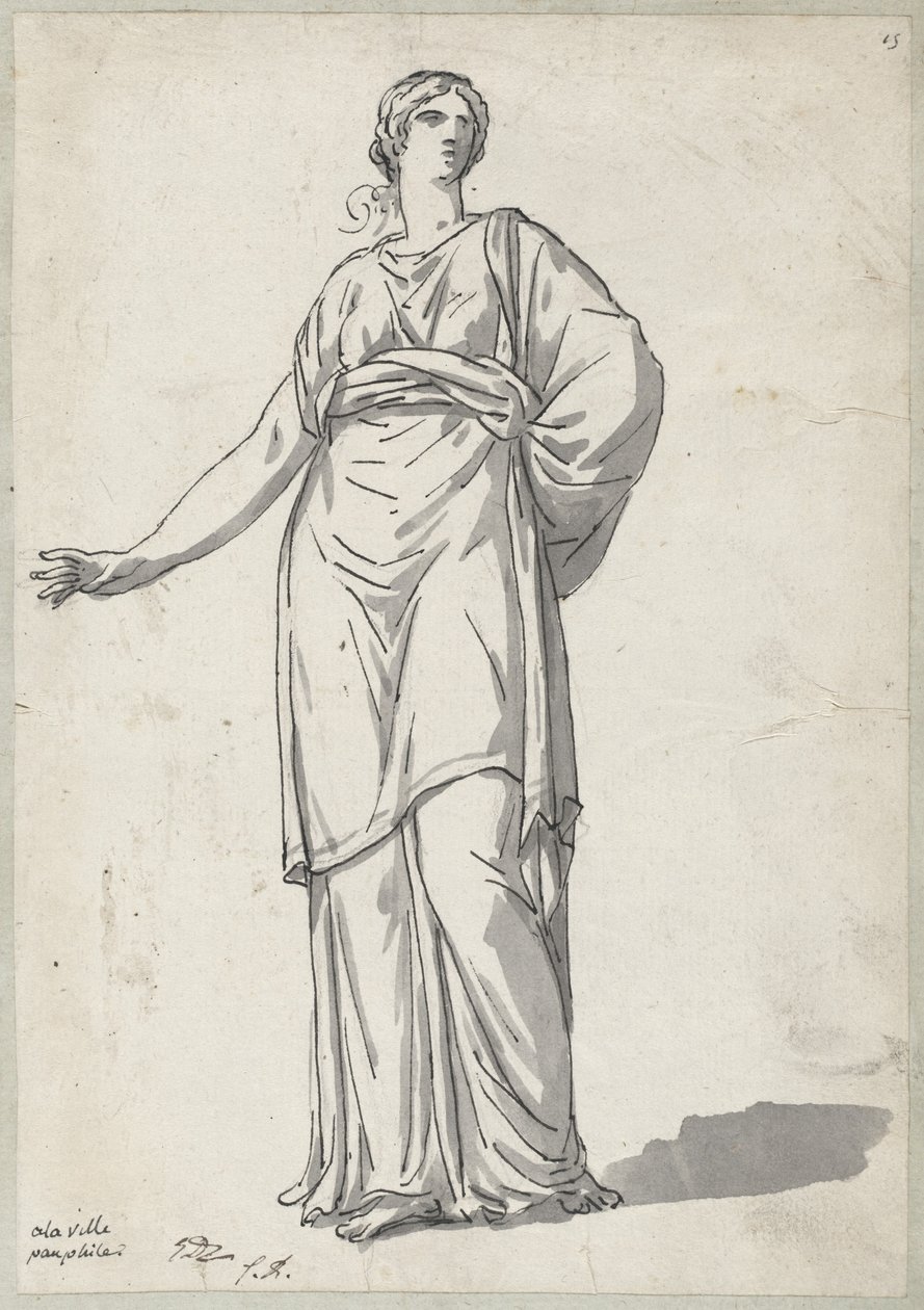Vrouw van de Villa Pamphili door Jacques Louis David