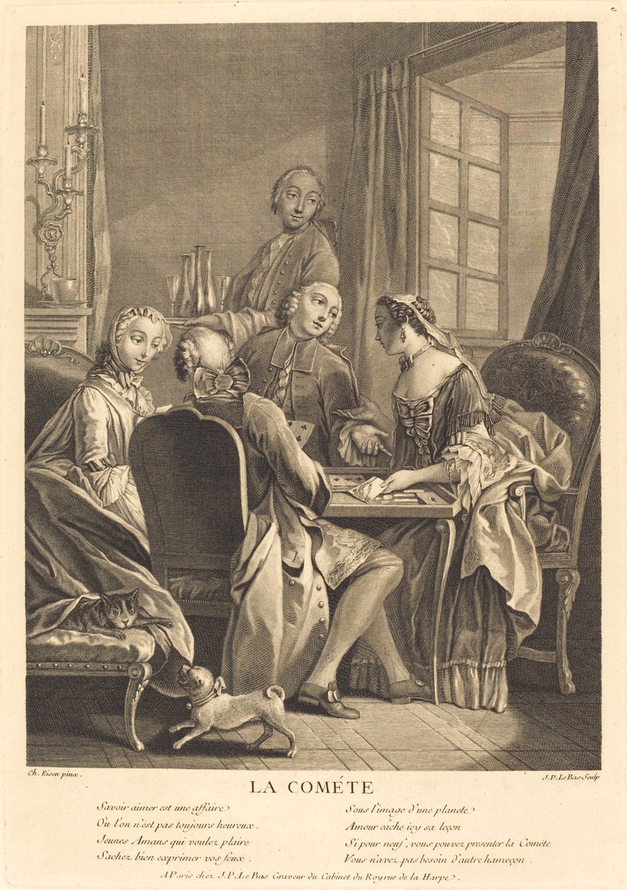De komeet door Jacques Philippe Le Bas after Charles Eisen