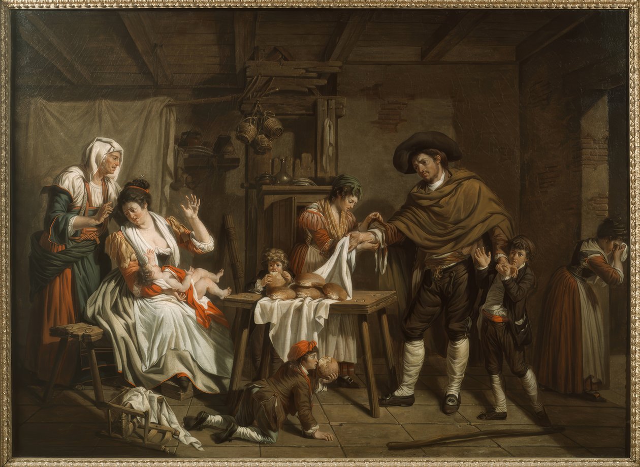 De zelfopoffering van een huisvader door Jacques Sablet