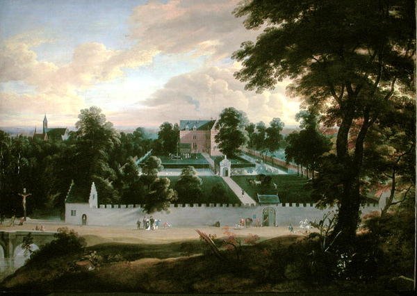 Uitzicht op een kasteel door Jacques d Arthois