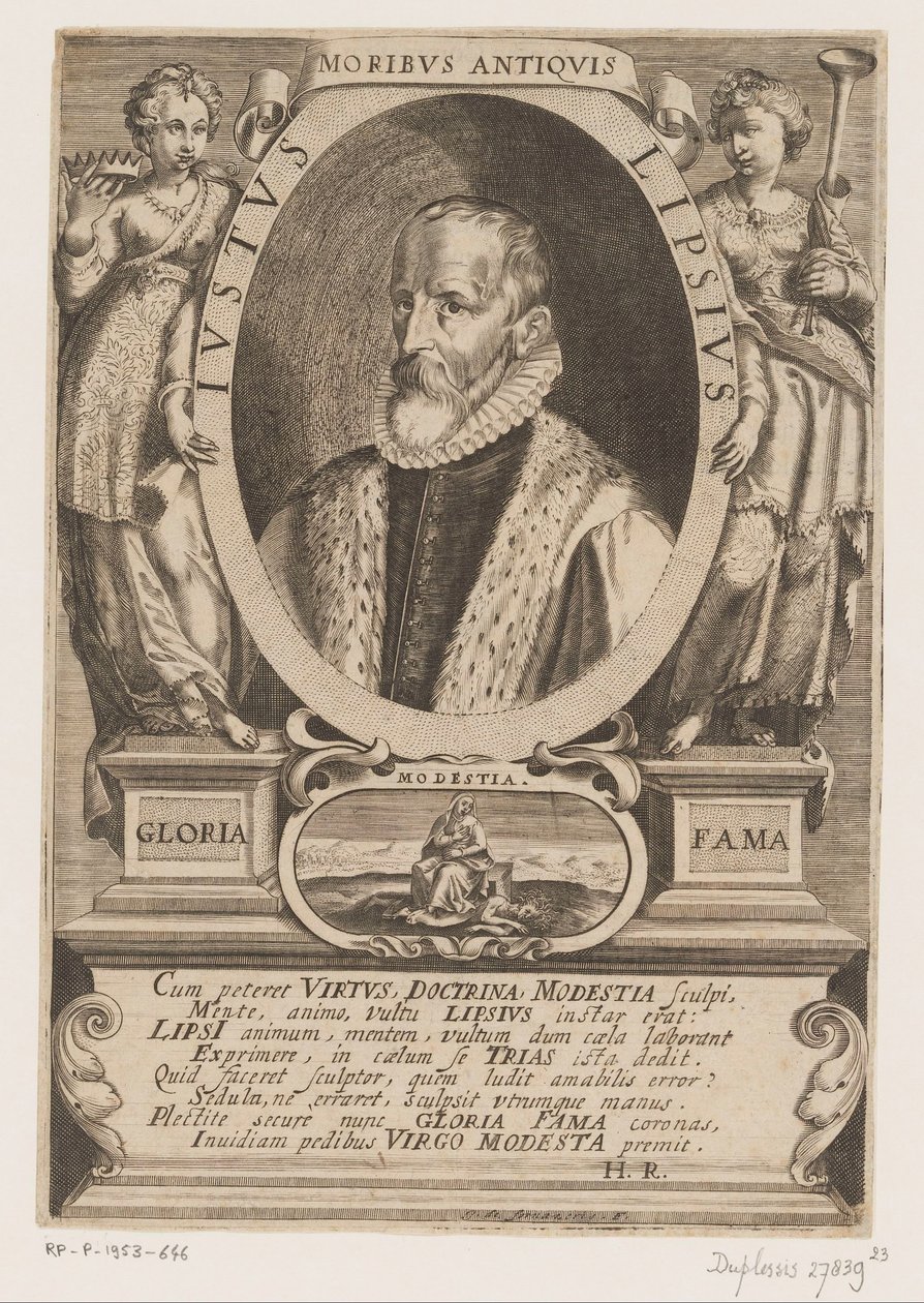 Portret van Justus Lipsius door Jacques de Fornazeris