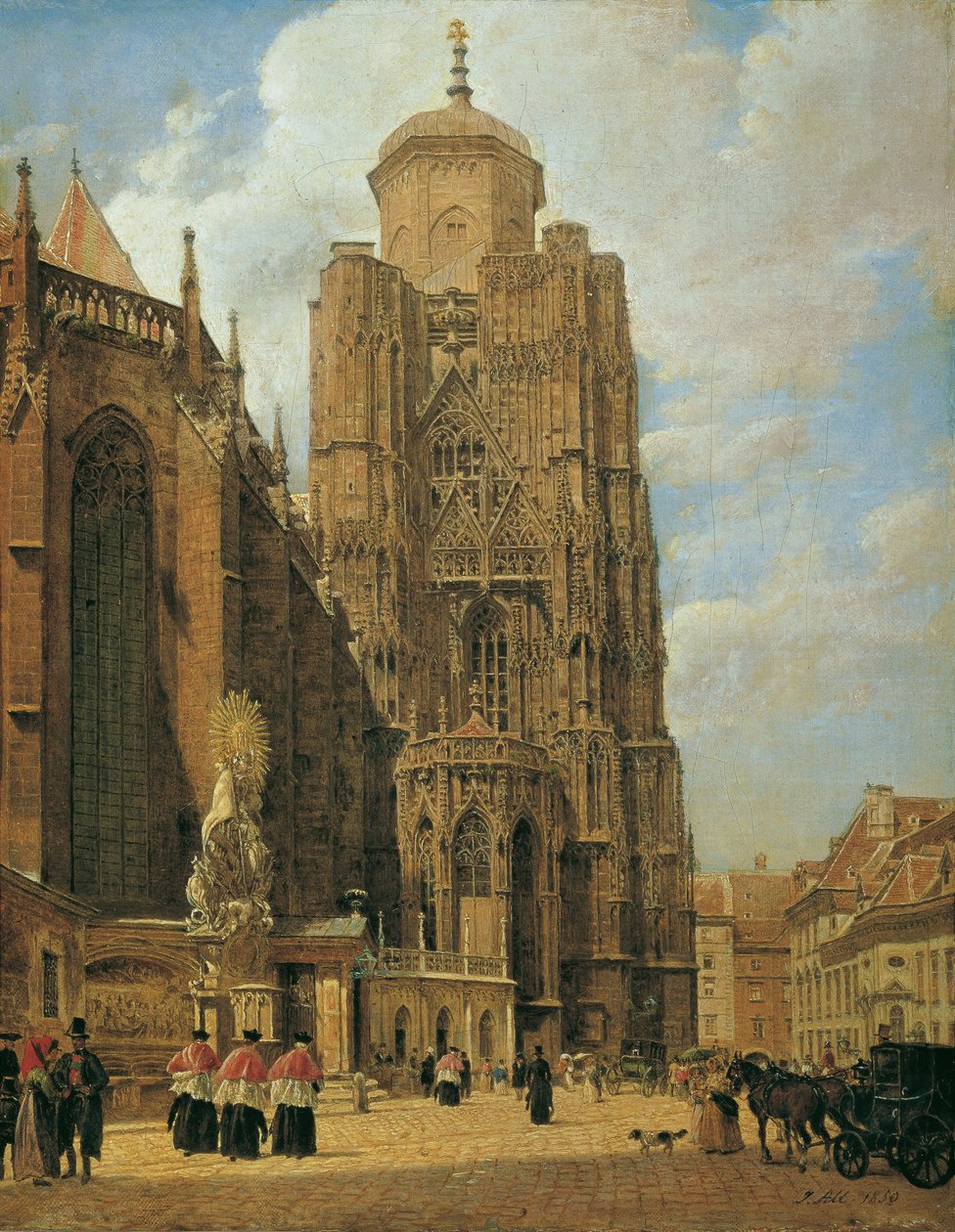 De Stephansdom in Wenen door Jakob Alt