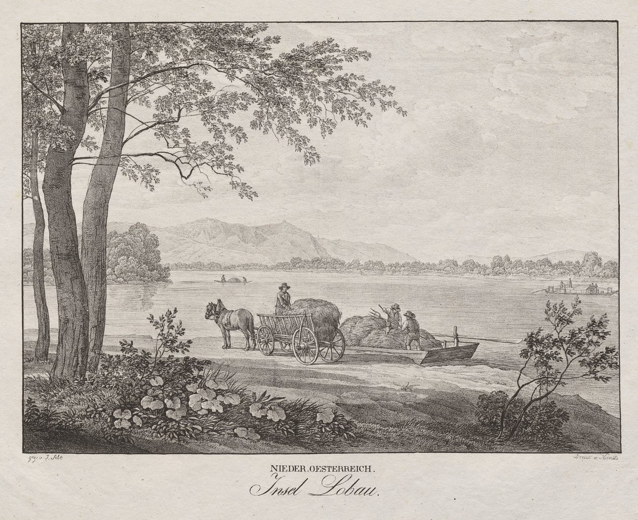 Neder-Oostenrijk, Eiland Lobau door Jakob Alt