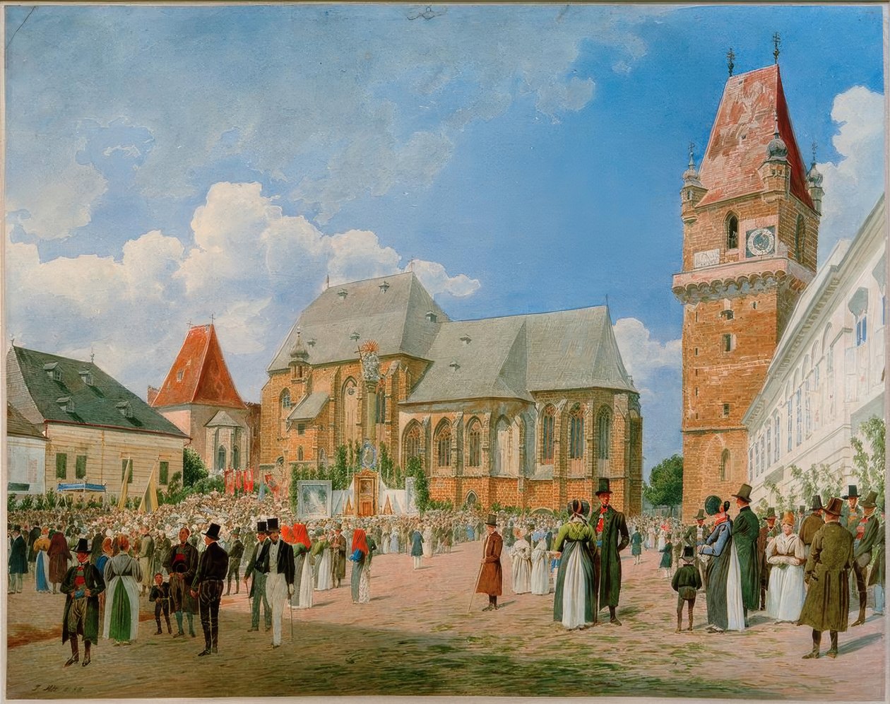 Perchtoldsdorf (district Mödling, Neder-Oostenrijk, Oostenrijk) door Jakob Alt