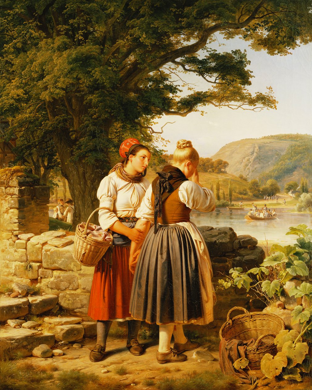 Het afscheid, 1842 door Jakob Becker