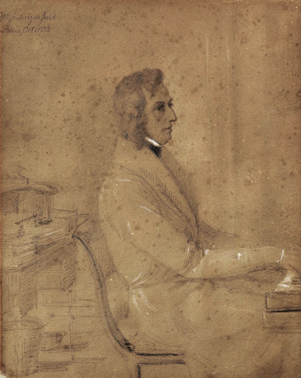 Fryderyk Chopin aan de piano. door Jakob Götzenberger