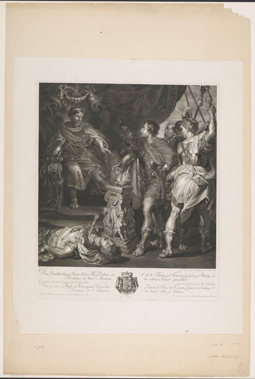 Mucius Scaevola door Jakob Matthias Schmutzer