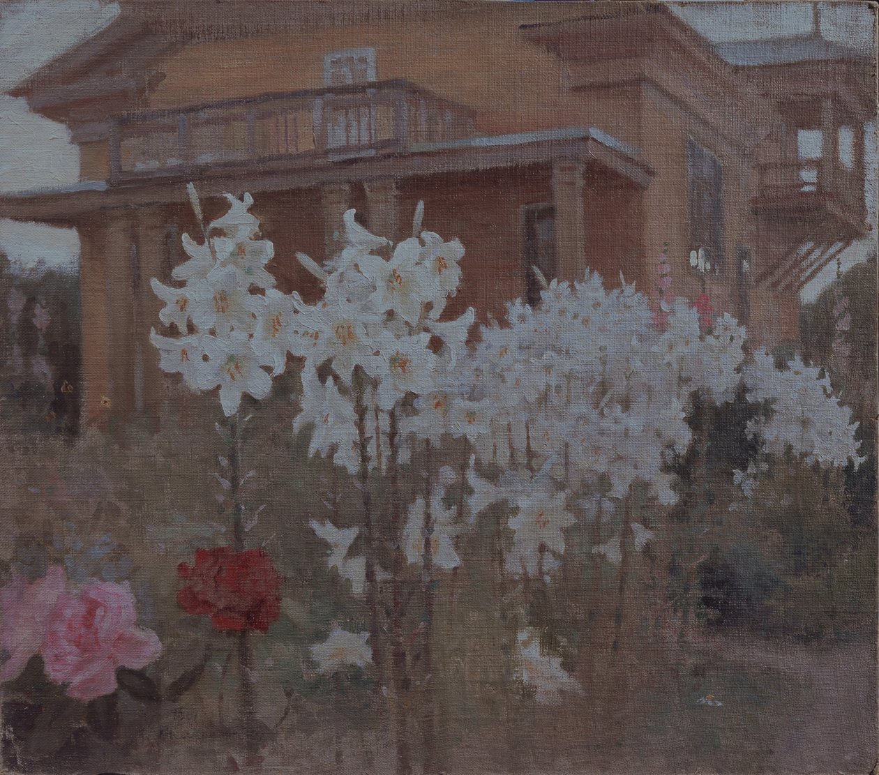 Avond van de lelies, 1901 door Jakov Jakovlevich Kalinichenko