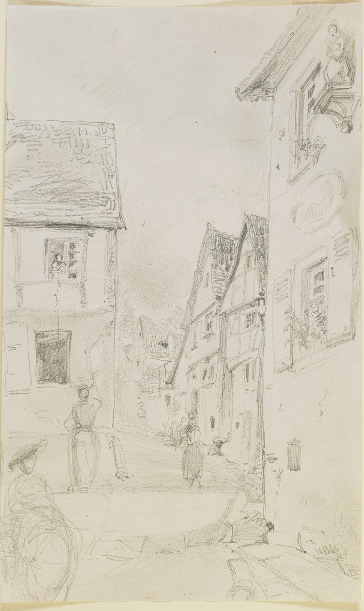 Een straatscène, 1858 door James Abbott McNeill Whistler