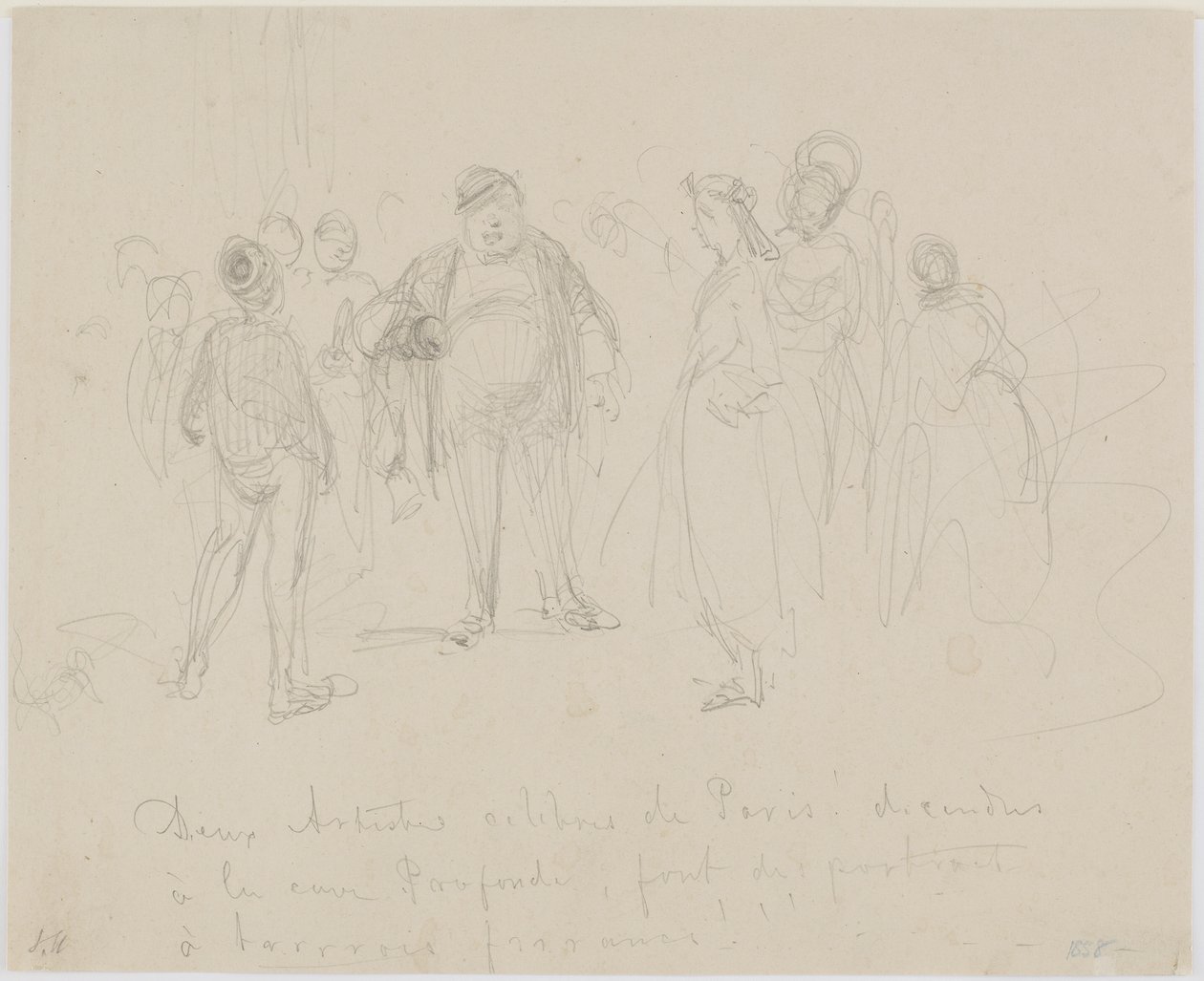 Deux Artistes Celebres de Paris, 1858 door James Abbott McNeill Whistler