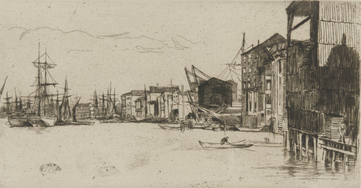 Free Trade Wharf door James Abbott McNeill Whistler