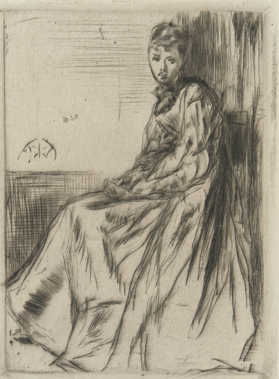 Maude, zittend, 1873 door James Abbott McNeill Whistler