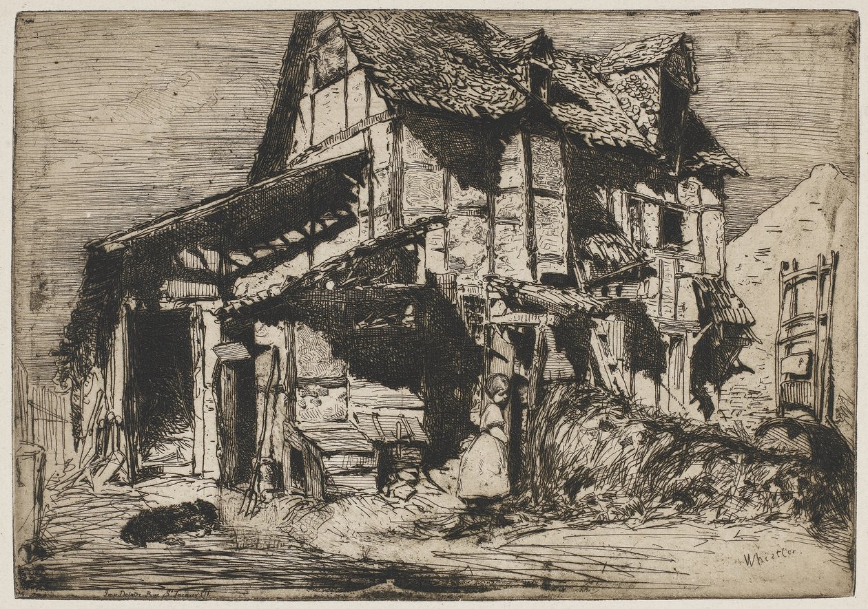 Het onveilige huurhuis door James Abbott McNeill Whistler