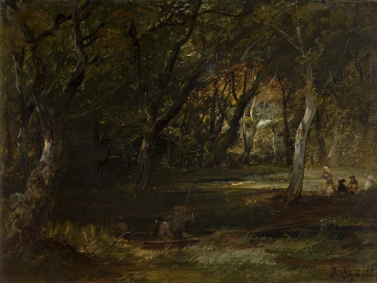 Figuren in het bos door James B. Dalziel
