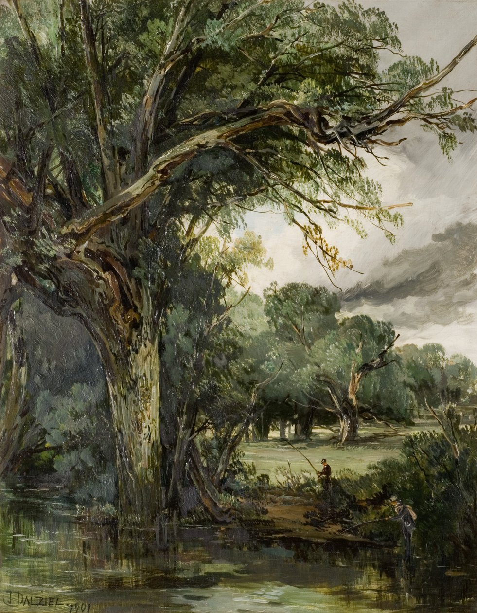 Boslandschap door James B. Dalziel