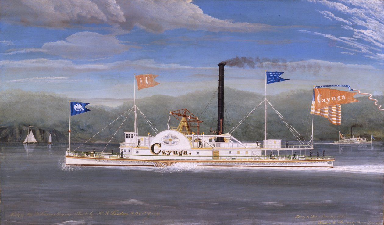 Stoomboot Cayuga, 1849 door James Bard