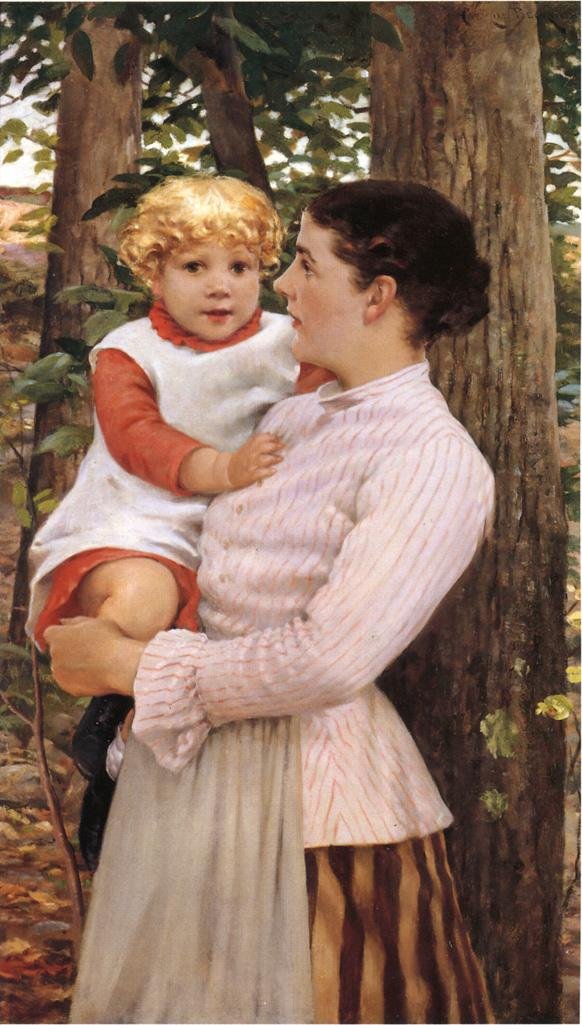Moeder en kind door James Carroll Beckwith