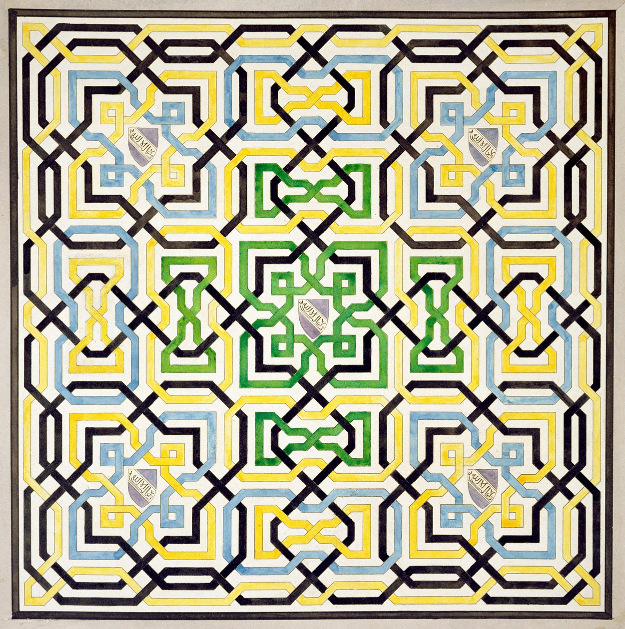 Mozaïekontwerp uit het Alhambra, uit 