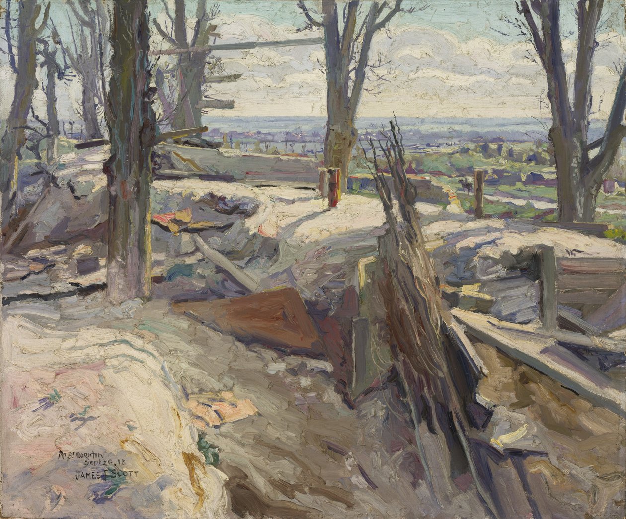 Mont St Quentin, 1918 door James F. Scott
