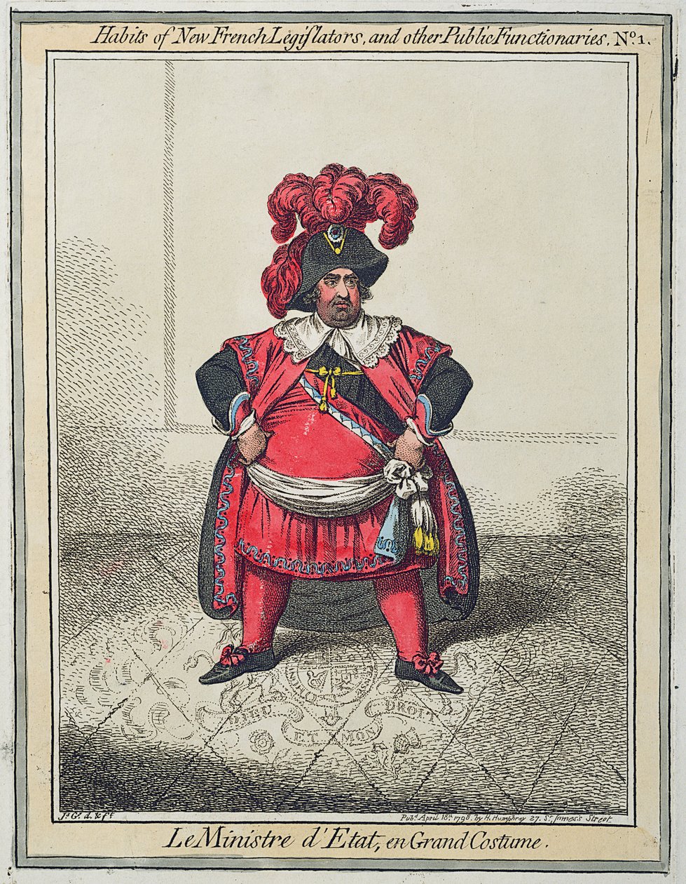 Manische Ravingen, of Kleine Boney in een Sterke Aanval, 1805 door James Gillray