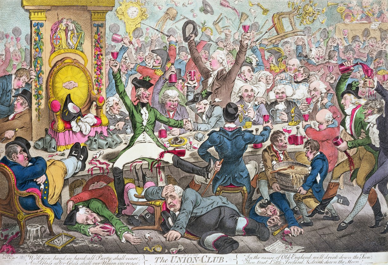 De Union Club, 1801 door James Gillray