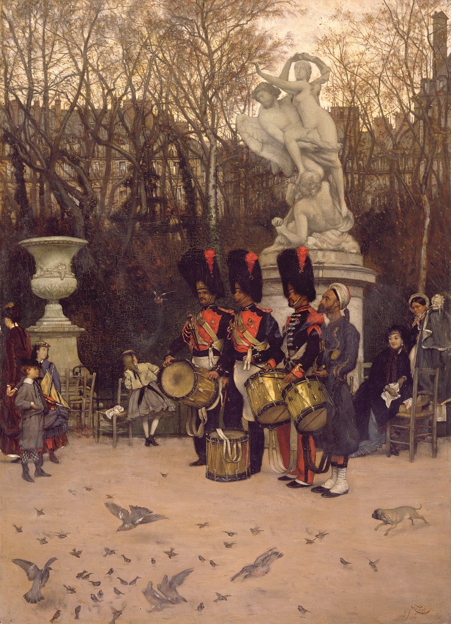 Het terugtrekken in de Tuilerieën tuinen, 1867 door James Jacques Joseph Tissot