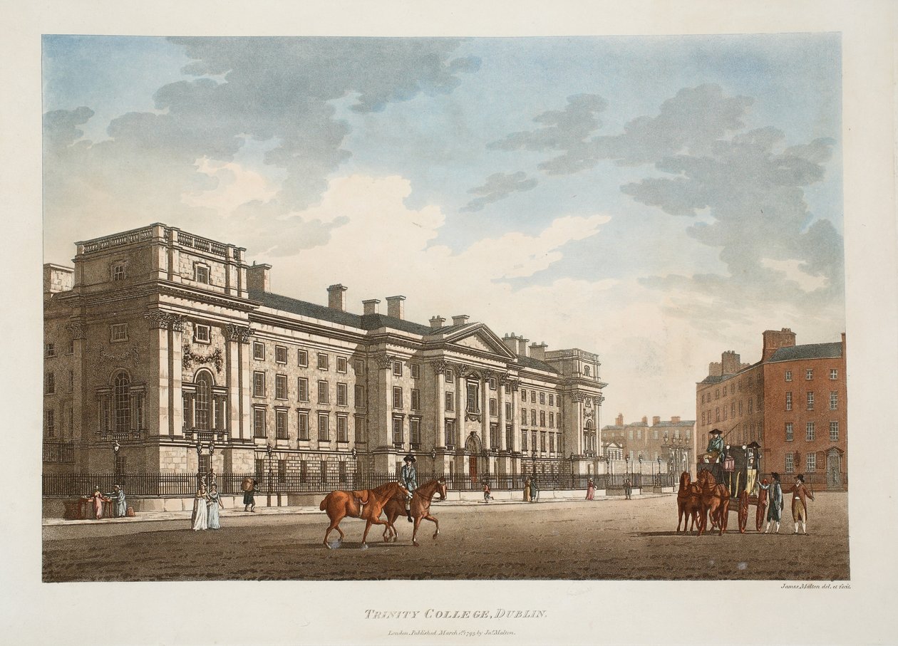 Trinity College, Dublin, 1793 door James Malton