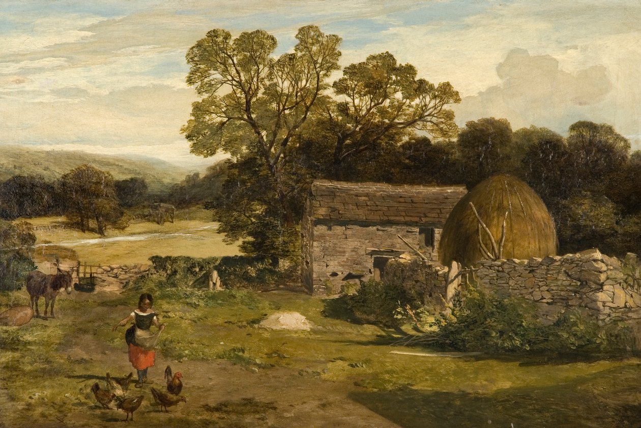 Landschap met een boerderij door James Peel
